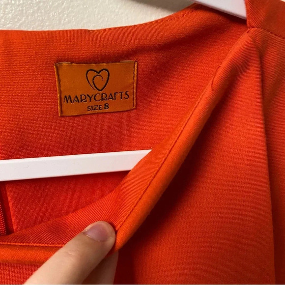 Marycrafts Retro Modest Midi Dress is Red Size 8‎ - Picture 2 of 4